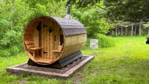 10 Person + Changing Room Cedar Barrel Sauna | 7′ x 12′ image 11