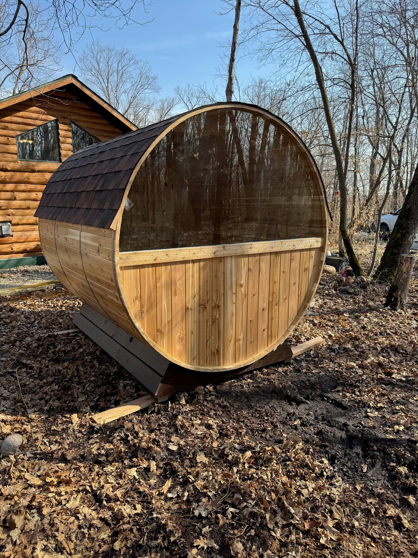 Half Moon Sauna Window