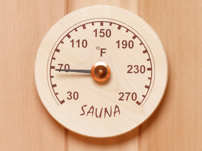 Round Birch Thermometer