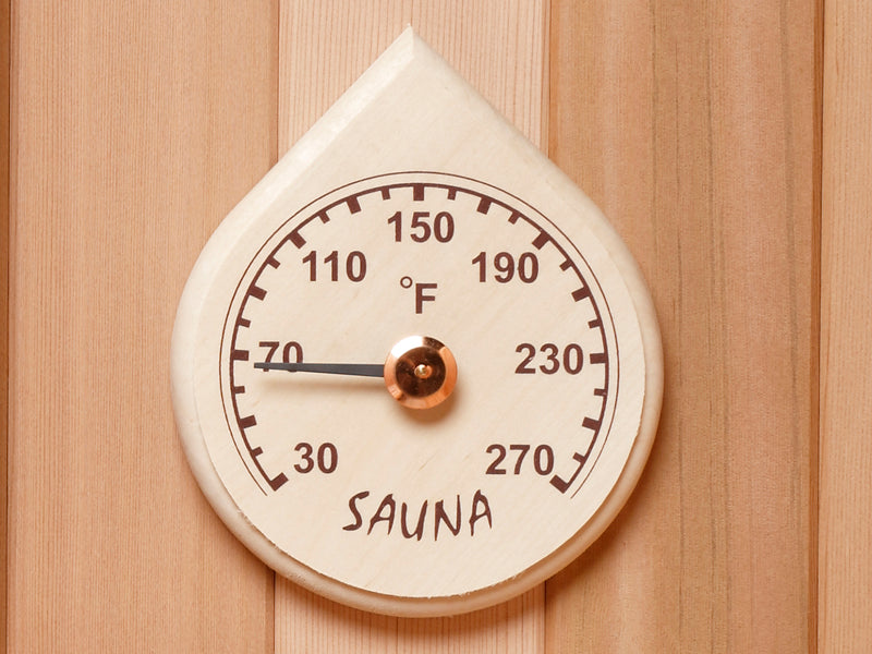 Raindrop shaped Birch Thermometer