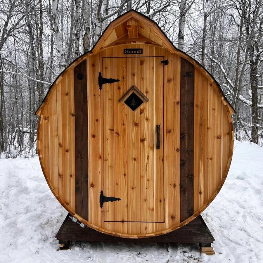 4 Person Cedar Barrel Sauna | 6′ x 6′ image 7