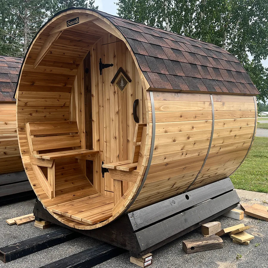 2 Person Cedar Barrel Sauna 6′ x 4′ image 2
