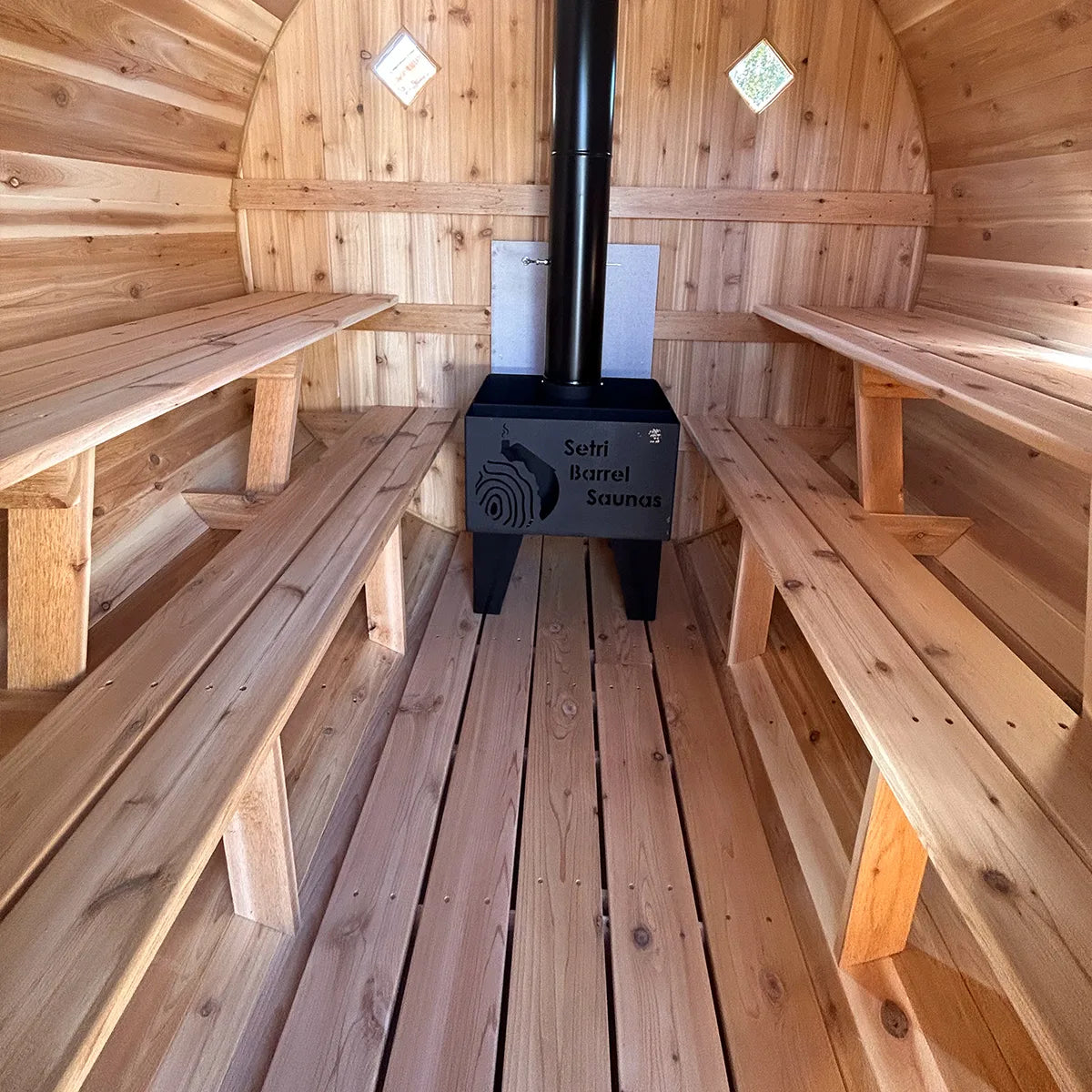 10 Person Cedar Barrel Sauna  | 7′ x 8' image 6