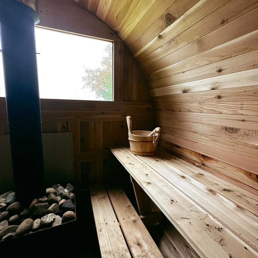 Setri 6 Person + Changing Room Cedar Barrel Sauna 6 Person + Changing Room Sauna Thumbnail - St. Cloud Minnesota