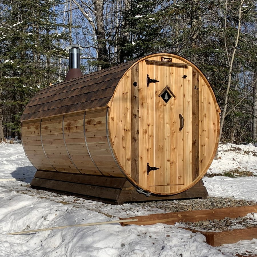 10 Person + Changing Room Cedar Barrel Sauna | 7′ x 12′ image 6