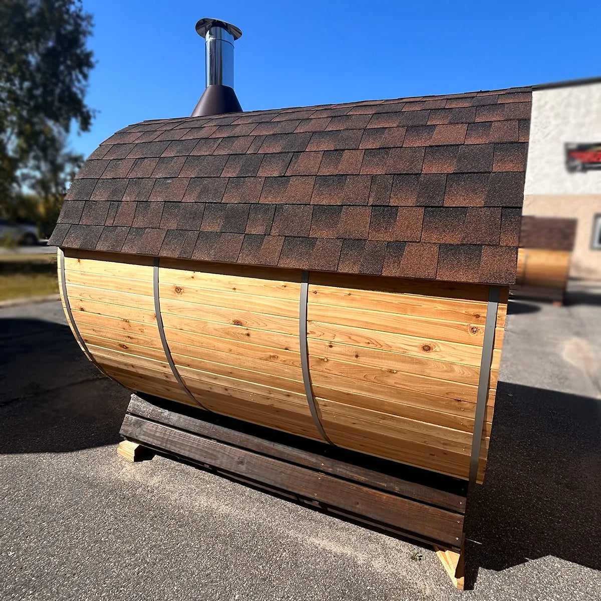 8 Person Cedar Barrel Sauna  | 7′ x 6′ image 9