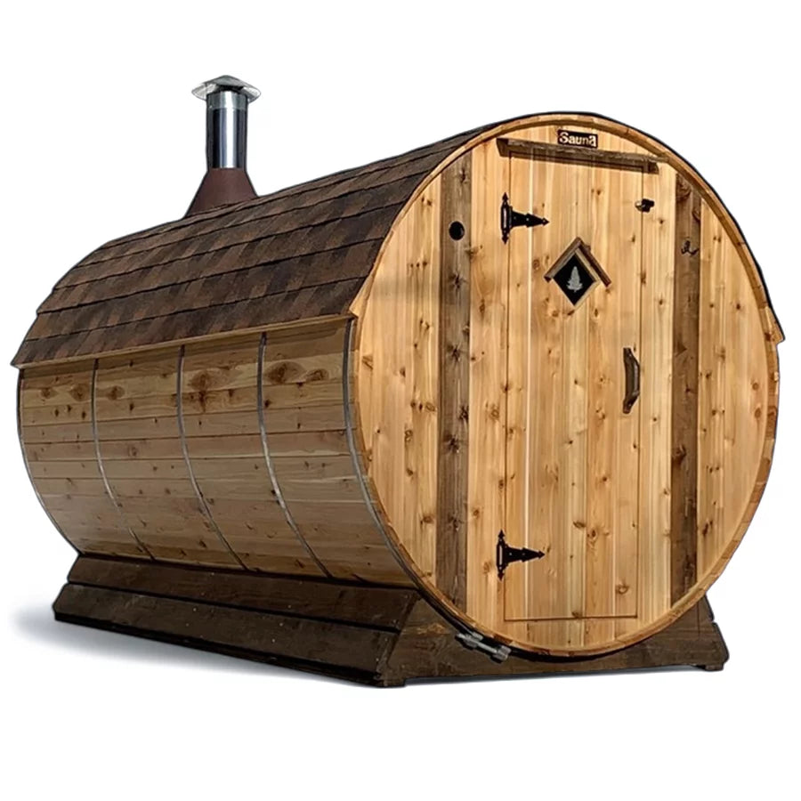 10 Person + Changing Room Cedar Barrel Sauna | 7′ x 12′ image 0