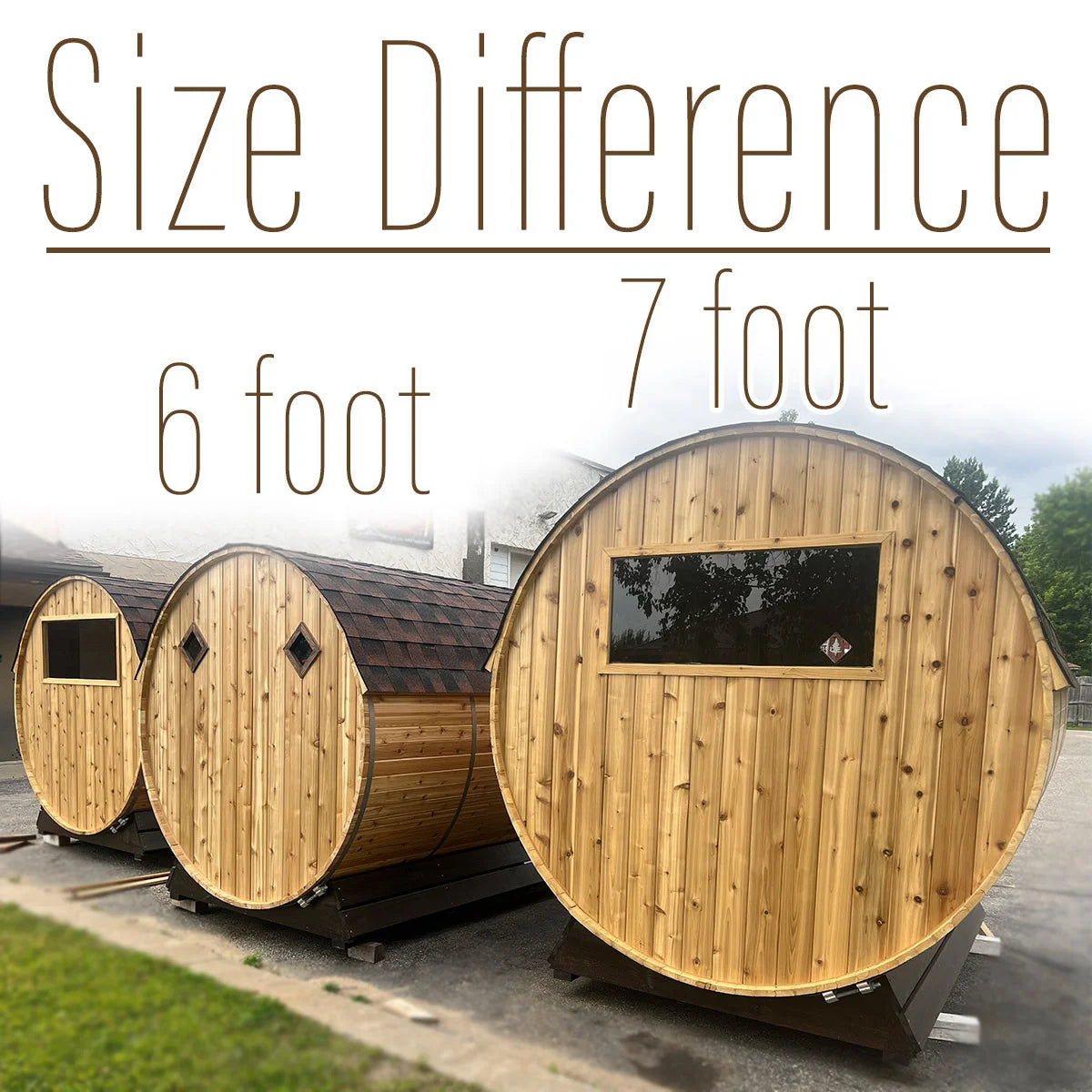 10 Person Cedar Barrel Sauna  | 7′ x 8' image 4