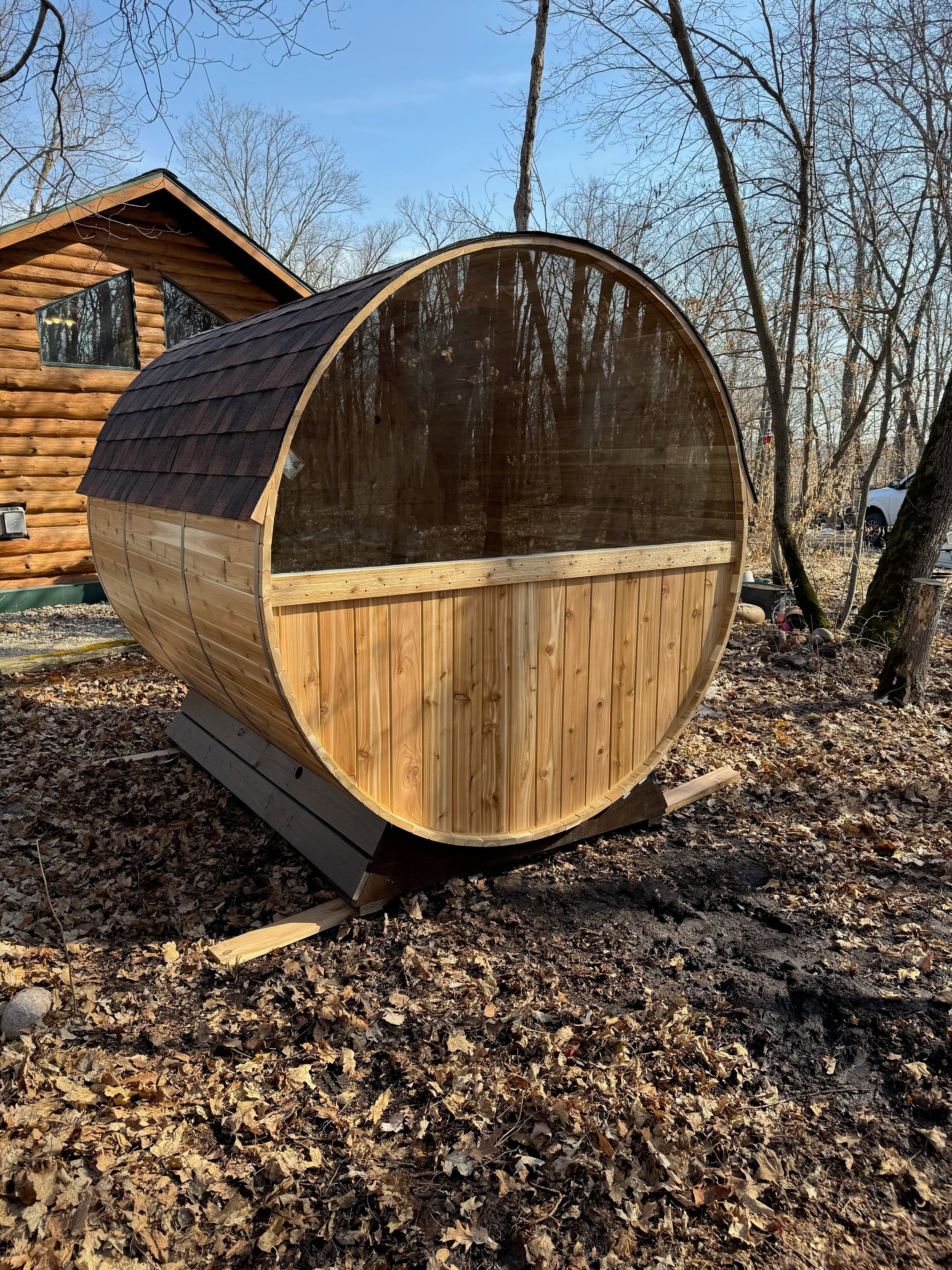 Half Moon Sauna Window