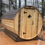 6 Person + Changing Room Cedar Barrel Sauna | 6′ x 12′ image 10