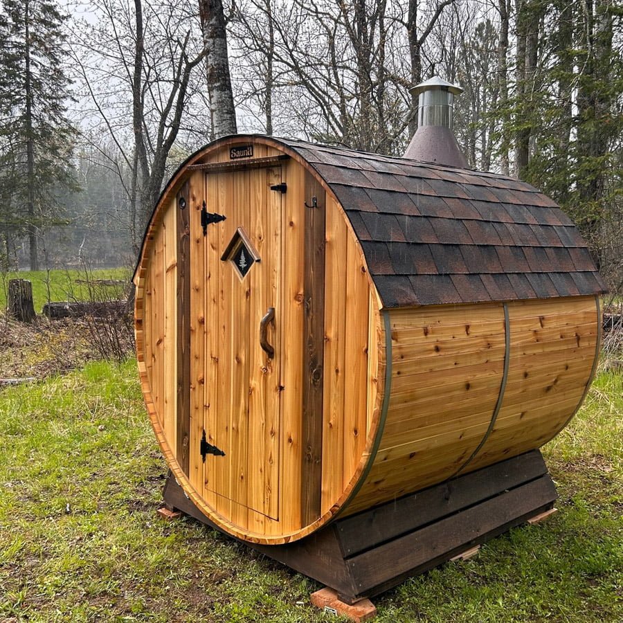 4 Person Cedar Barrel Sauna | 6′ x 6′ image 5