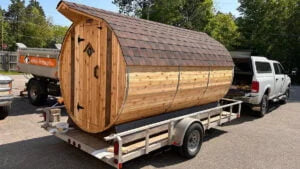 10 Person + Changing Room Cedar Barrel Sauna | 7′ x 12′ image 10