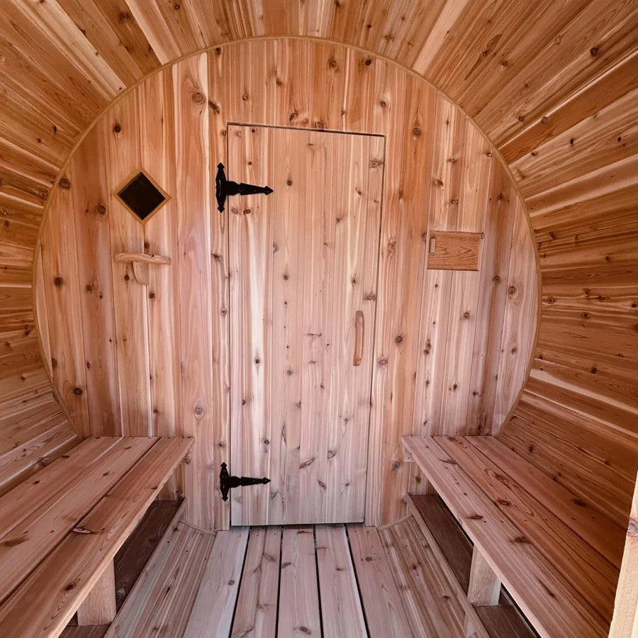 10 Person + Changing Room Cedar Barrel Sauna | 7′ x 12′ image 1