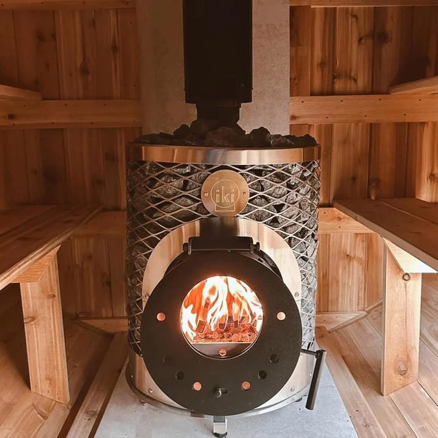 10 Person Cedar Barrel Sauna  | 7′ x 8' image 9