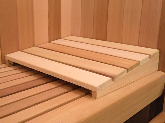 Cedar headrest, tapered