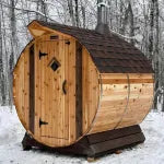 10 Person Cedar Barrel Sauna  | 7′ x 8'
