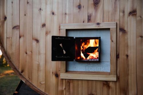Exterior Fed Wood Stove